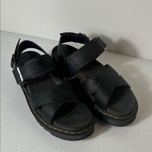 Dr. Martens Black Leather Sandals